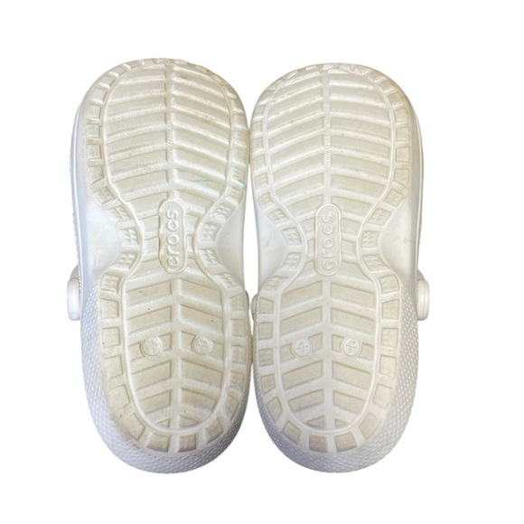Crocs Classic Faux Fur Lined White Dual Comfort Clog Shoes Womens 9 Mens 7 - Picture 6 of 12